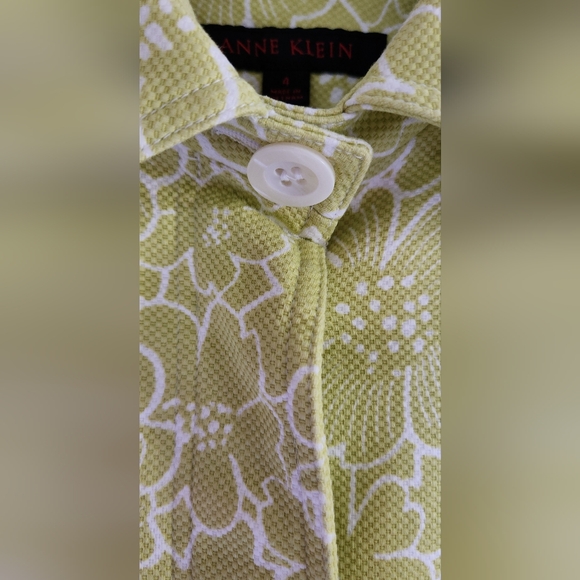 Anne Klein Floral Cotton Jacket Sz 4 - Picture 7 of 16